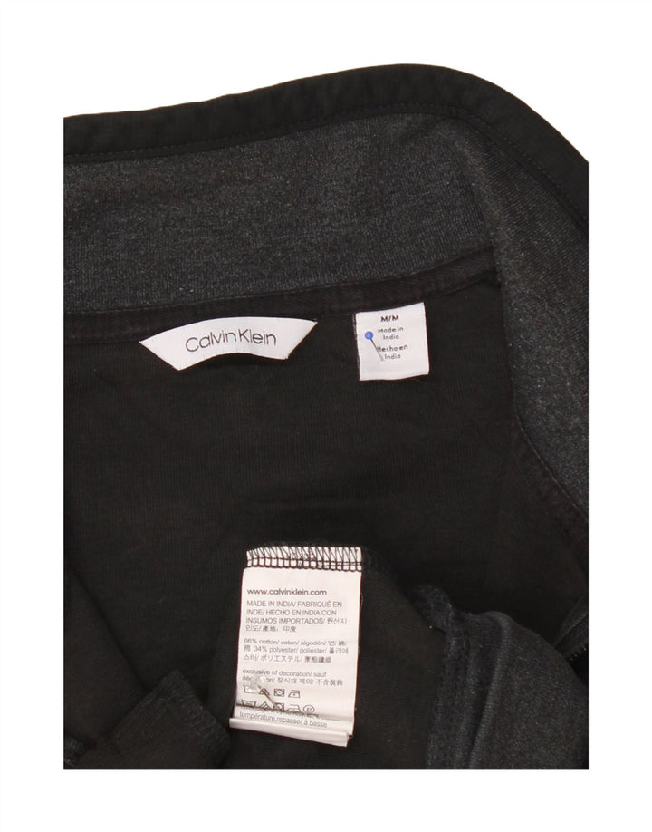 Calvin Klein Mens Tracksuit Top Jacket Medium Grey Colourblock Cotton