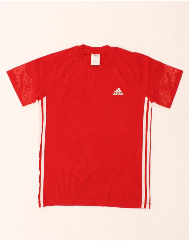 ADIDAS Womens T-Shirt Top UK 10 Small Red | Vintage Adidas | Thrift | Second-Hand Adidas | Used Clothing | Messina Hembry 