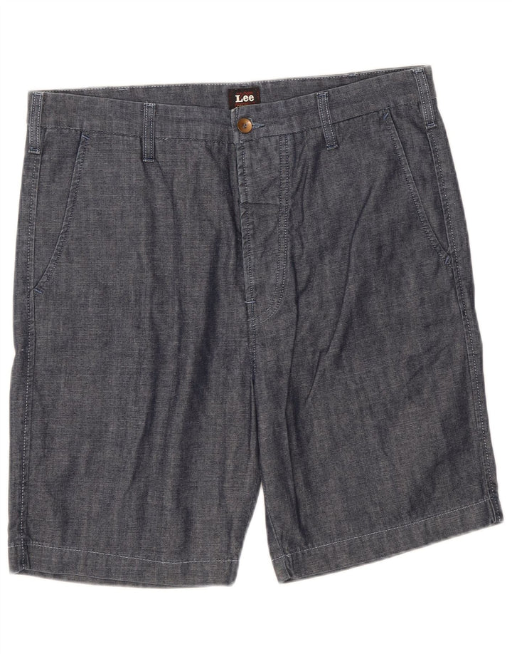 Lee Mens Chino Shorts W33 Medium Navy Blue Cotton