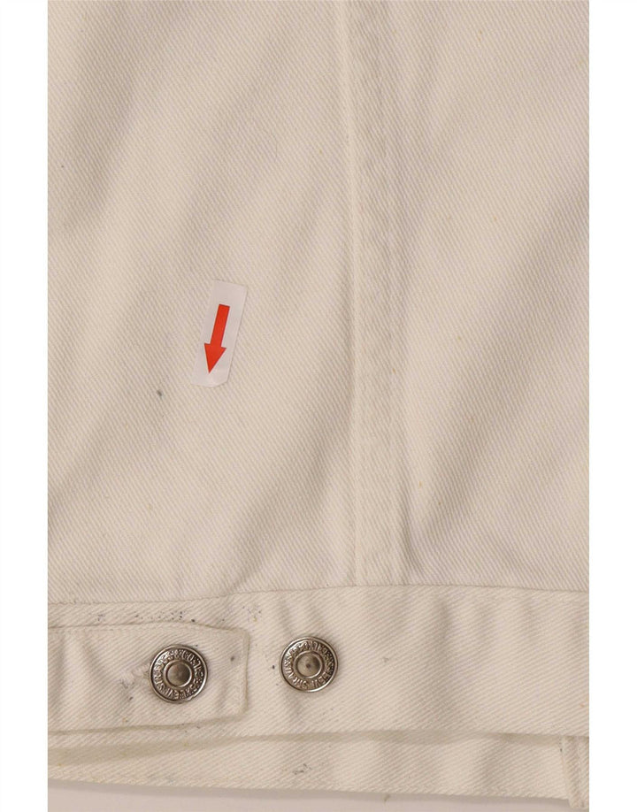 Levi's Womens Denim Gilet UK 14 Medium White