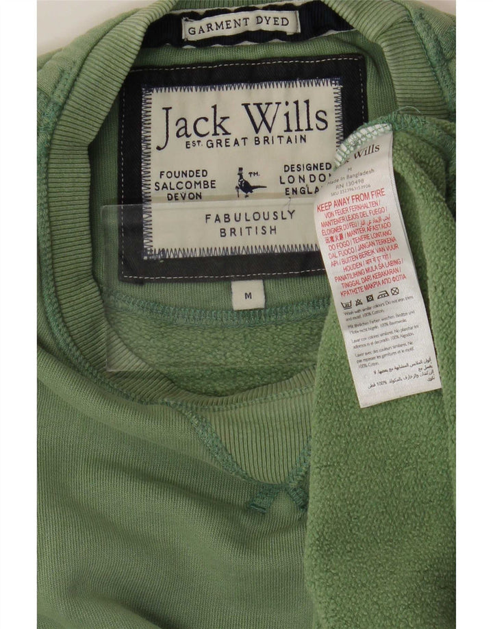 Jack Wills Mens Sweatshirt Jumper Medium Green Cotton