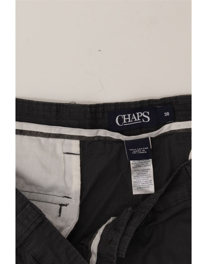 CHAPS Mens Cargo Shorts W38 XL Grey Check Cotton Vintage Chaps and Second-Hand Chaps from Messina Hembry 
