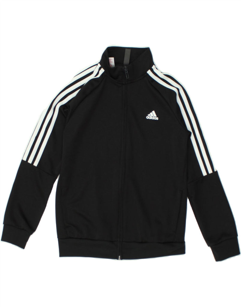 ADIDAS Boys Aeroready Tracksuit Top Jacket 9-10 Years Black Polyester | Vintage Adidas | Thrift | Second-Hand Adidas | Used Clothing | Messina Hembry 