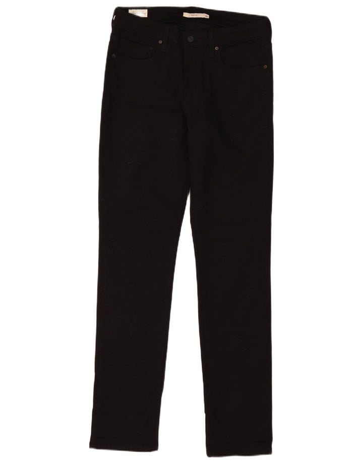 LEVI'S Womens 712 Slim Jeans W30 L32 Black Cotton