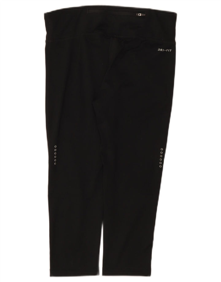 Nike Womens Dri Fit Capri Leggings UK 8 Small Black