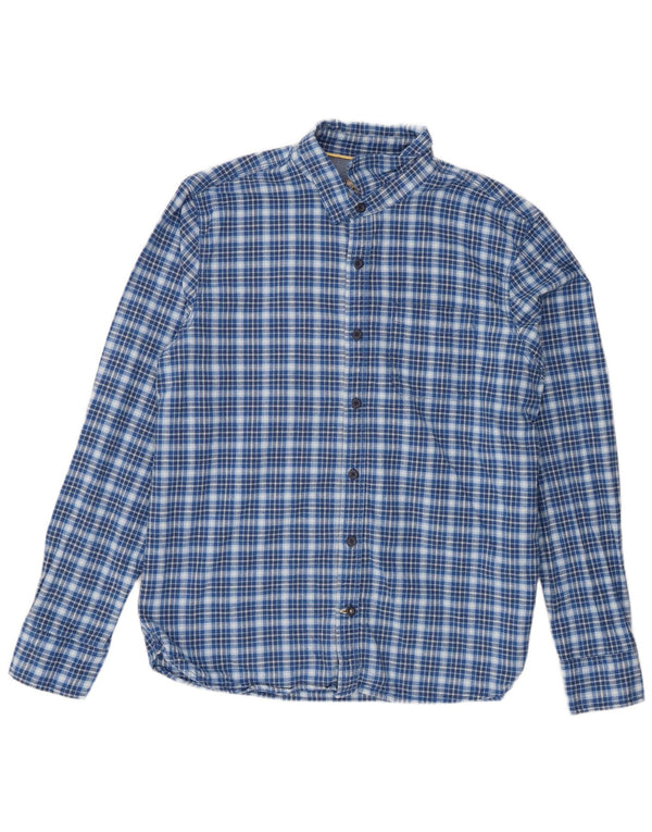 Fat Face Mens Shirt Large Blue Check Cotton