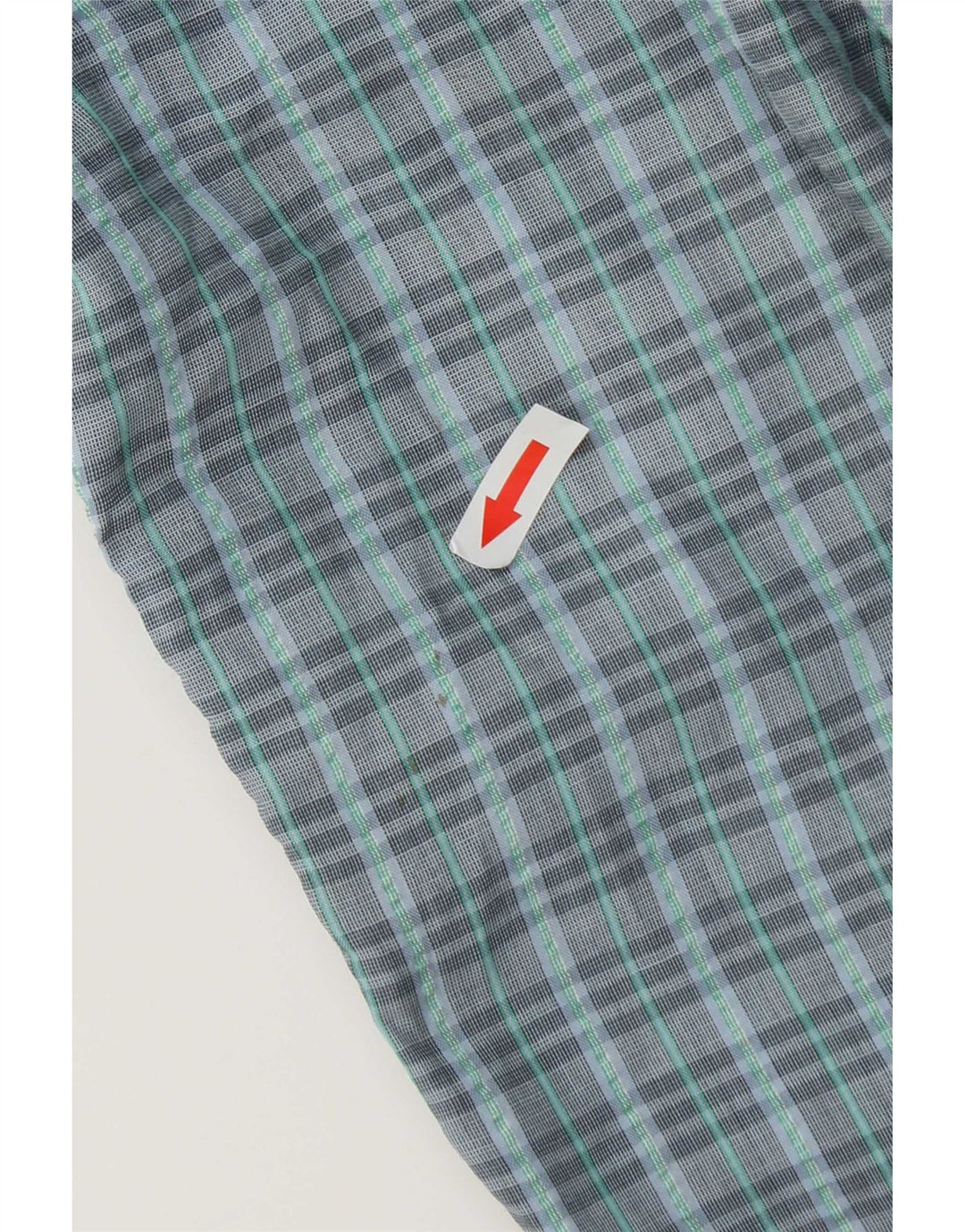 Vintage Mens Pegged Chino Trousers W29 L31 Blue Check Polyester
