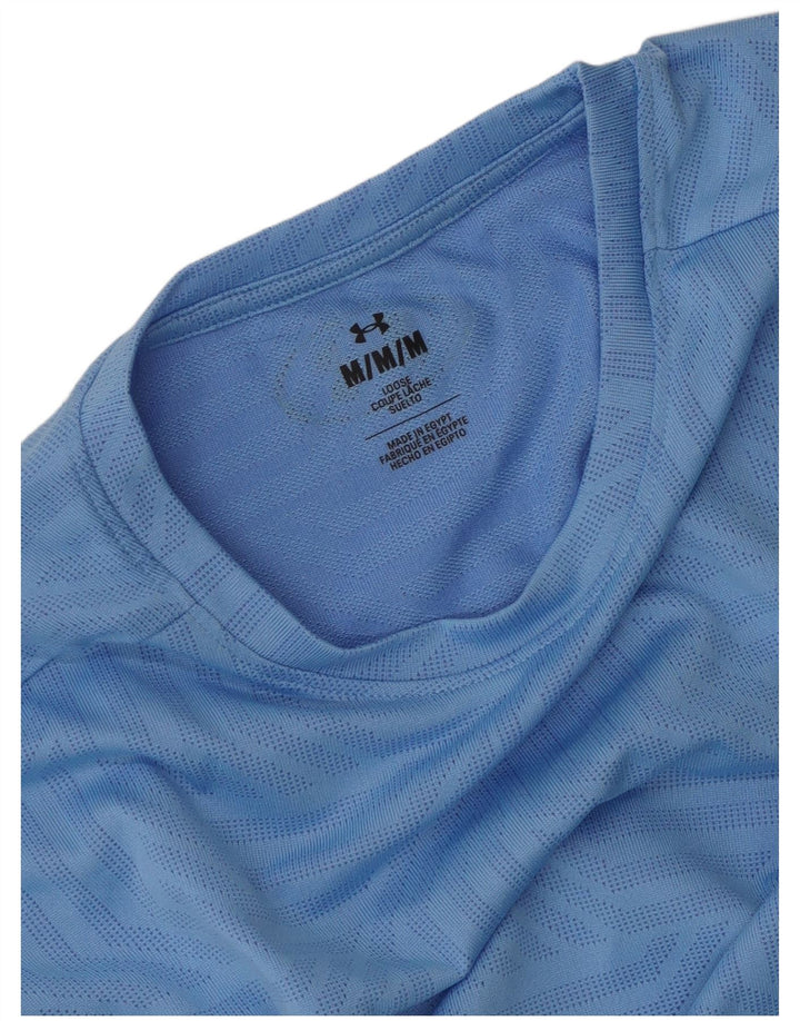 Under Armour Mens T-Shirt Top Medium Blue Geometric