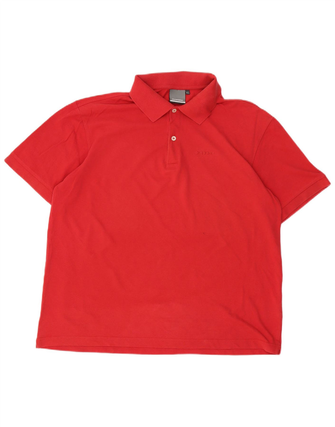 Diadora Mens Polo Shirt XL Red Cotton