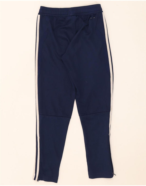 Adidas Boys Climacool Tracksuit Trousers 9-10 Years Navy Blue Polyester