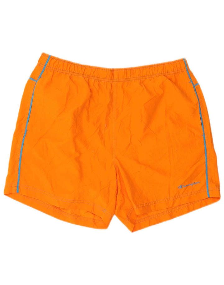 Champion Mens Graphic Swimming Shorts XL  Orange Polyester