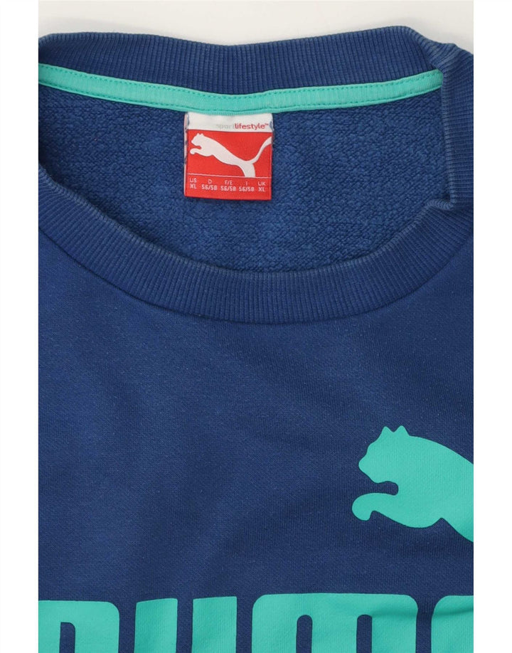 Puma Mens Graphic Sweatshirt Jumper XL Blue