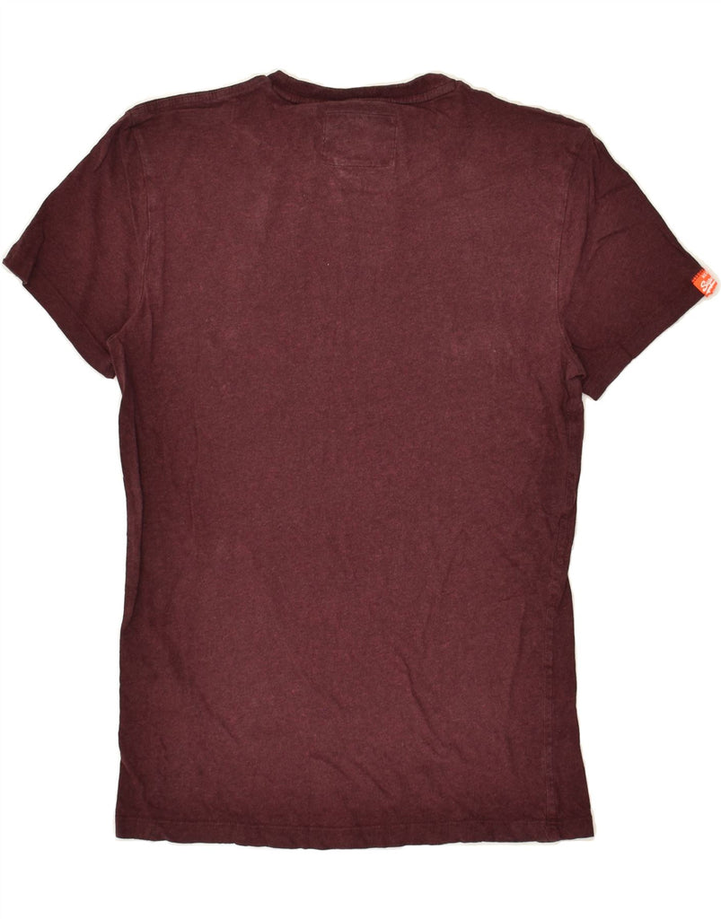 SUPERDRY Mens T-Shirt Top Small Burgundy Cotton | Vintage Superdry | Thrift | Second-Hand Superdry | Used Clothing | Messina Hembry 