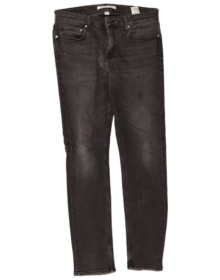Calvin Klein Mens Slim Jeans W32 L32 Grey Cotton
