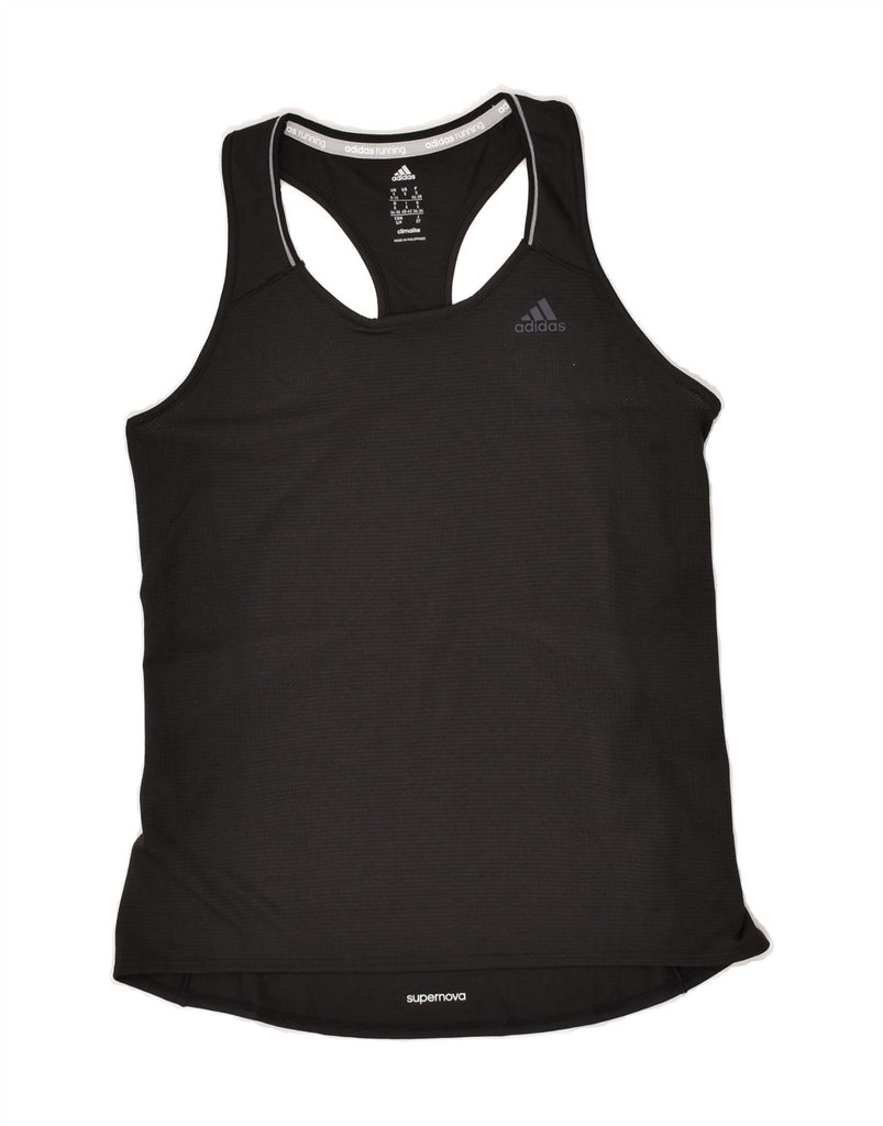 ADIDAS Womens Climalite Vest Top UK 8/10 Small Black Polyester | Vintage Adidas | Thrift | Second-Hand Adidas | Used Clothing | Messina Hembry 