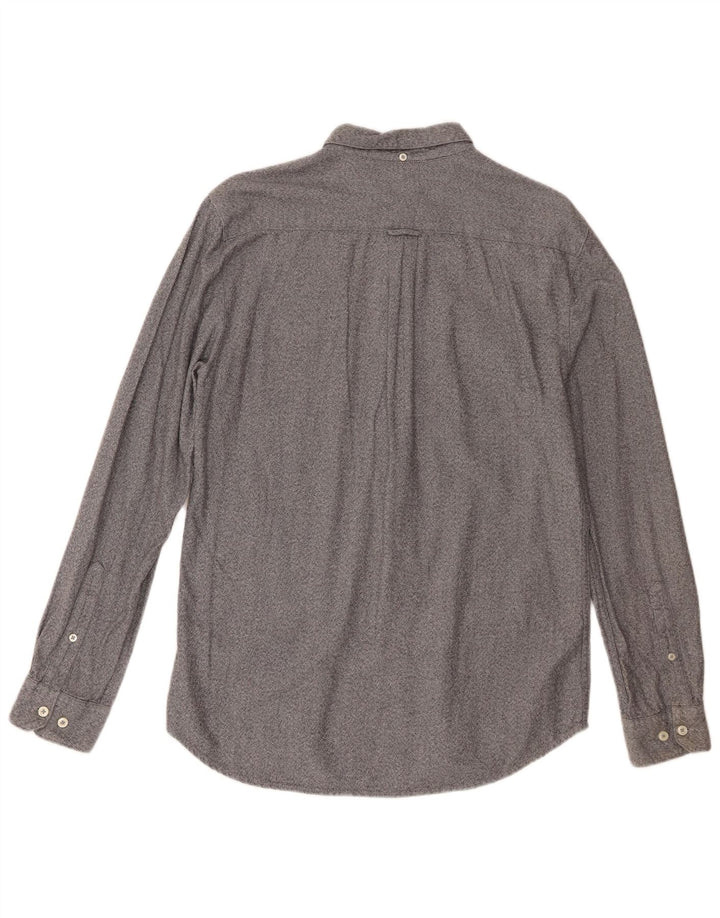 Farah Mens Slim Fit Shirt Large Grey Cotton