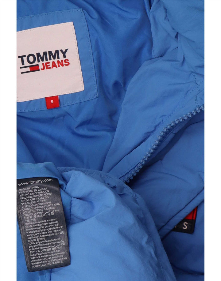 Tommy Hilfiger Mens Hooded Padded Coat UK 36 Small Blue Polyamide