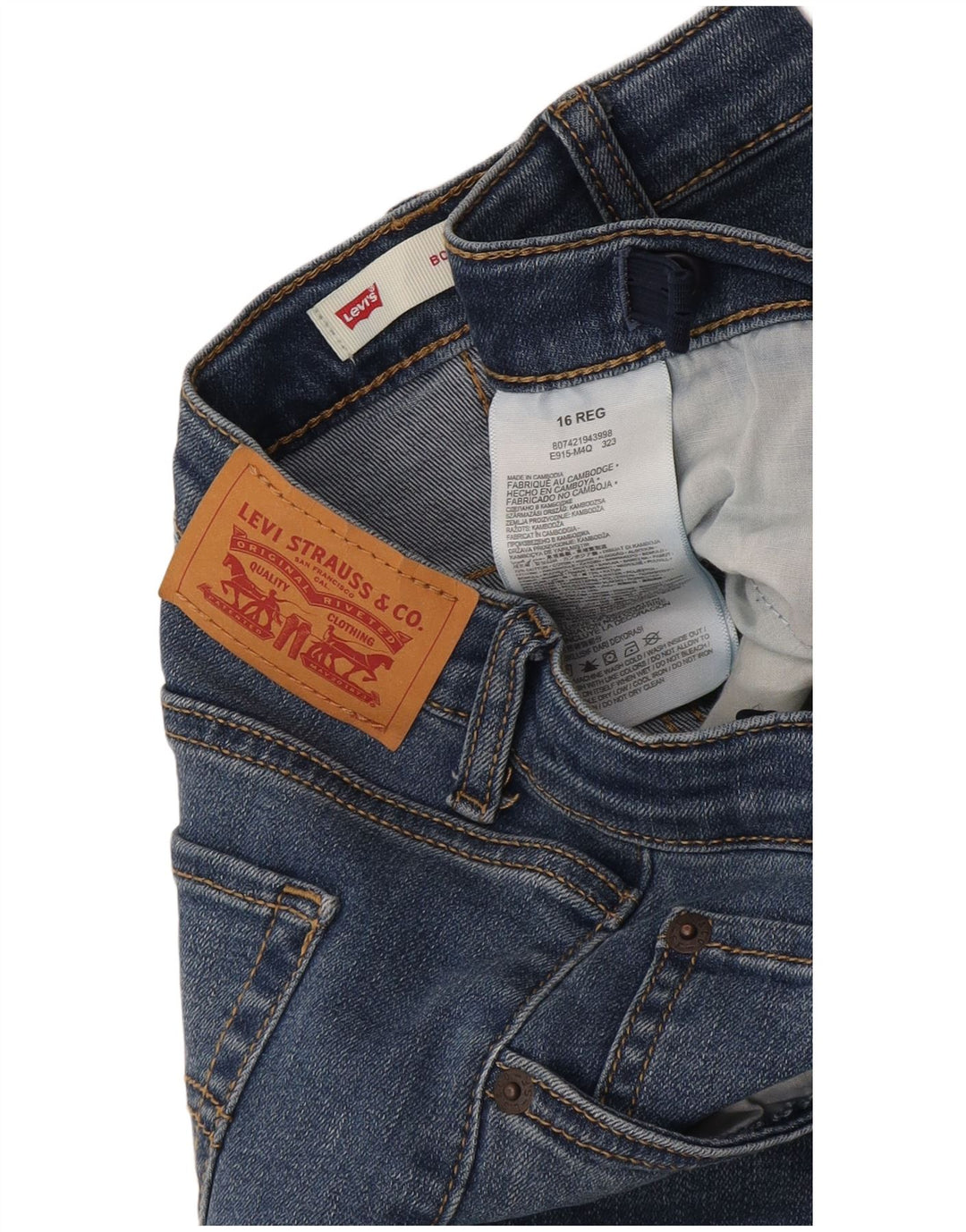 Levi's Girls 15-16 Years W32 L27 Blue Cotton