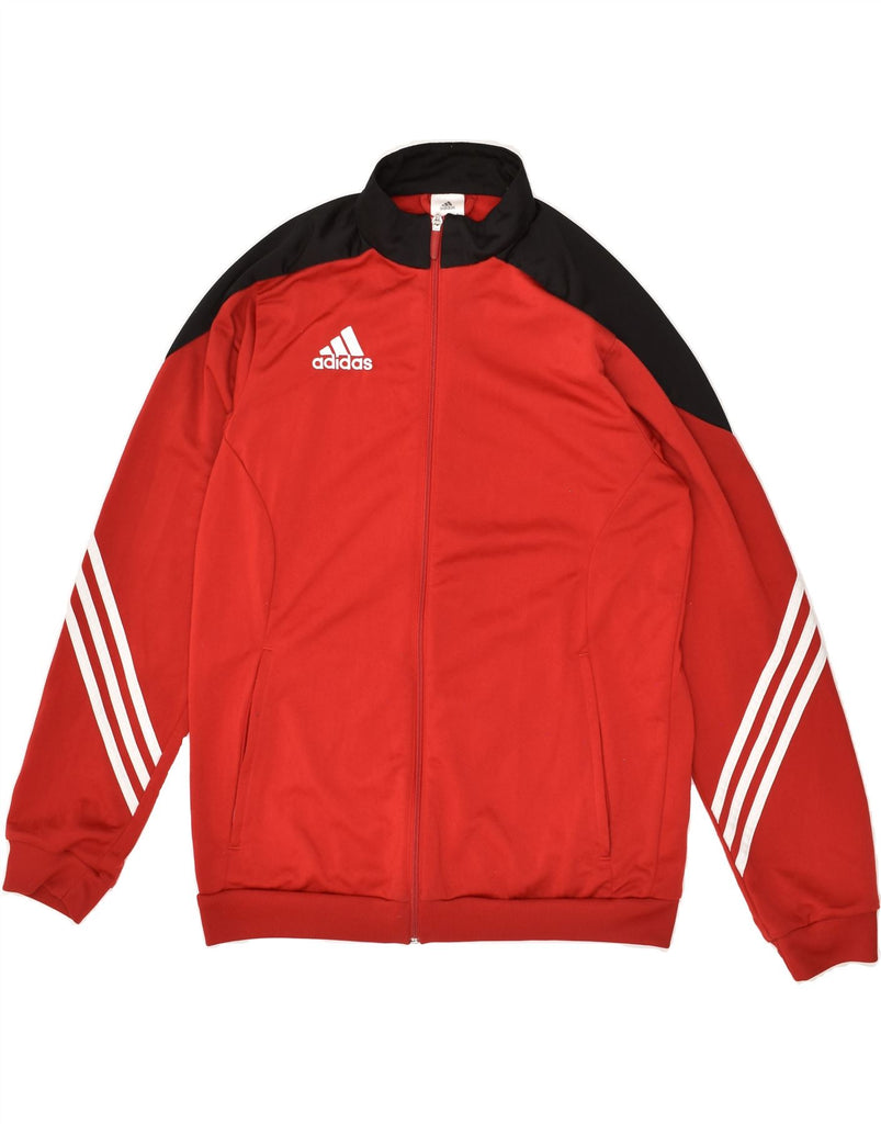 ADIDAS Mens Tracksuit Top Jacket Medium Red Colourblock Polyester | Vintage Adidas | Thrift | Second-Hand Adidas | Used Clothing | Messina Hembry 