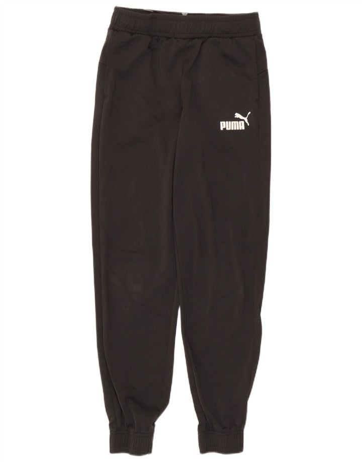 Puma Boys Tracksuit Trousers Joggers 11-12 Years Black Polyester