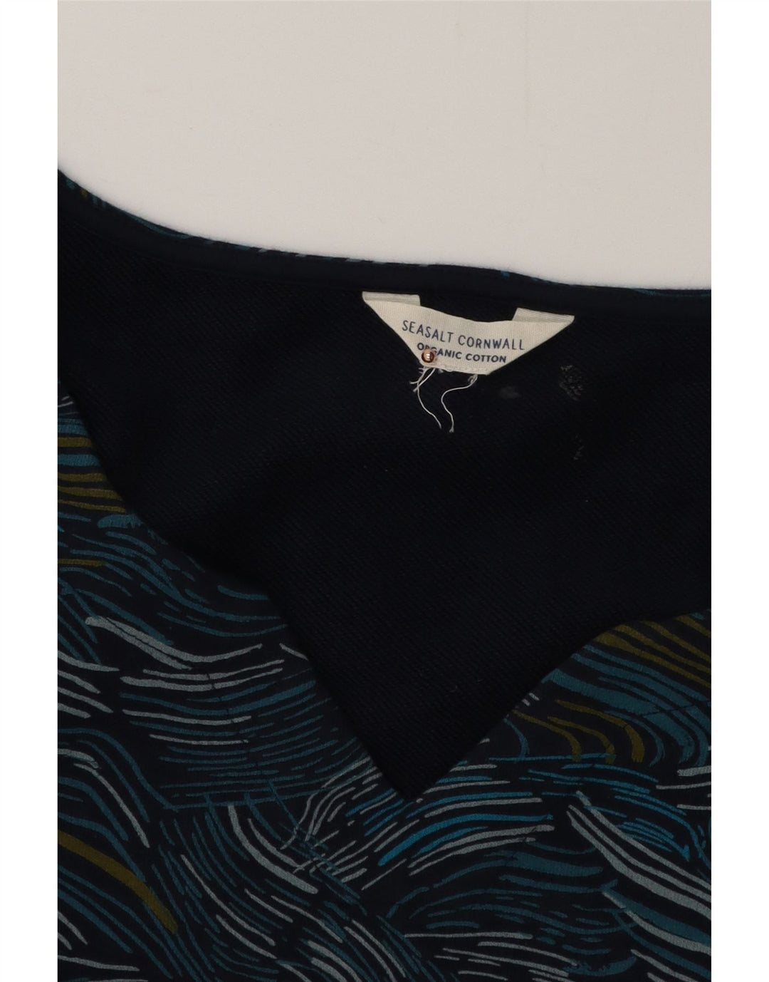 SEASALT CORNWALL Womens Abstract Pattern Shift Dress UK 16 Large Blue