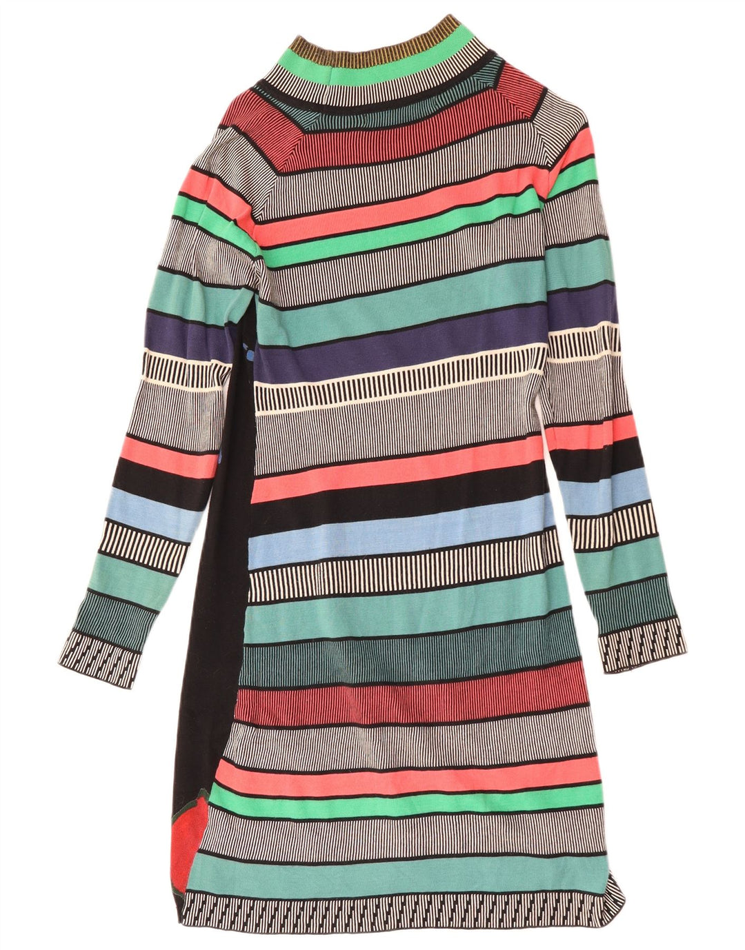 DESIGUAL Womens Long Sleeve Jumper Dress UK 12 Medium Multicoloured Floral