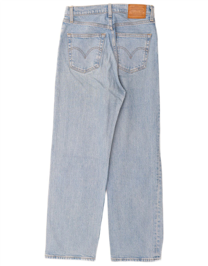 Levi's Womens Ribcage Distressed Straight Jeans W26 L27 Blue Cotton