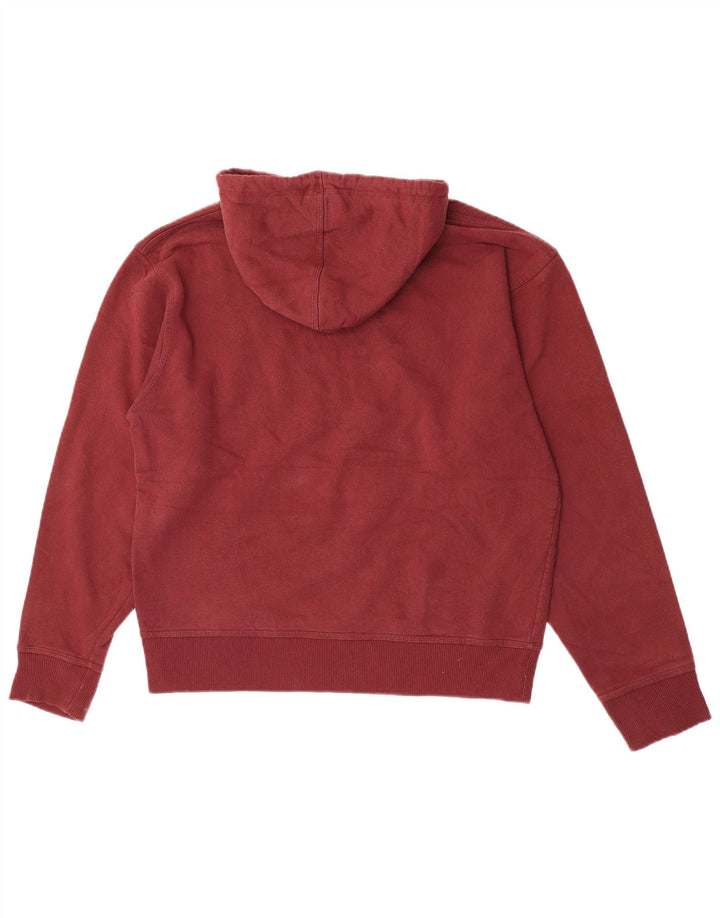 Champion Mens Hoodie Jumper Medium Maroon Cotton