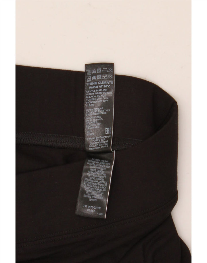 Marks & Spencer Womens Leggings UK 14 Large  Black Viscose