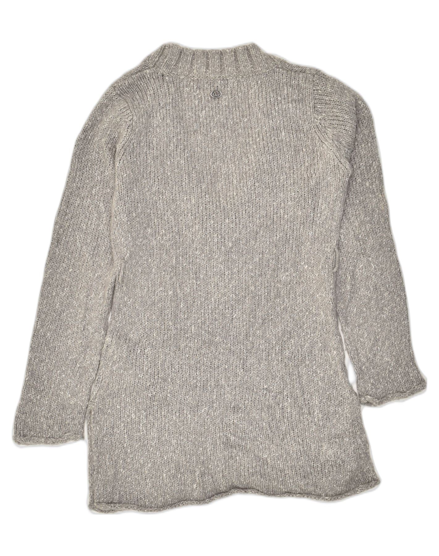 HOLLISTER Womens Cardigan Sweater UK 8 Small Navy Blue Cotton