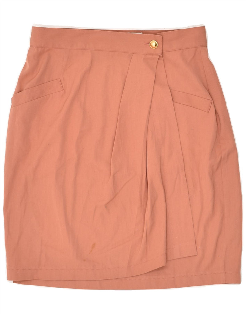 BENETTON Womens Wrap Skirt IT 42 Medium W28  Orange Polyester Vintage Benetton and Second-Hand Benetton from Messina Hembry 