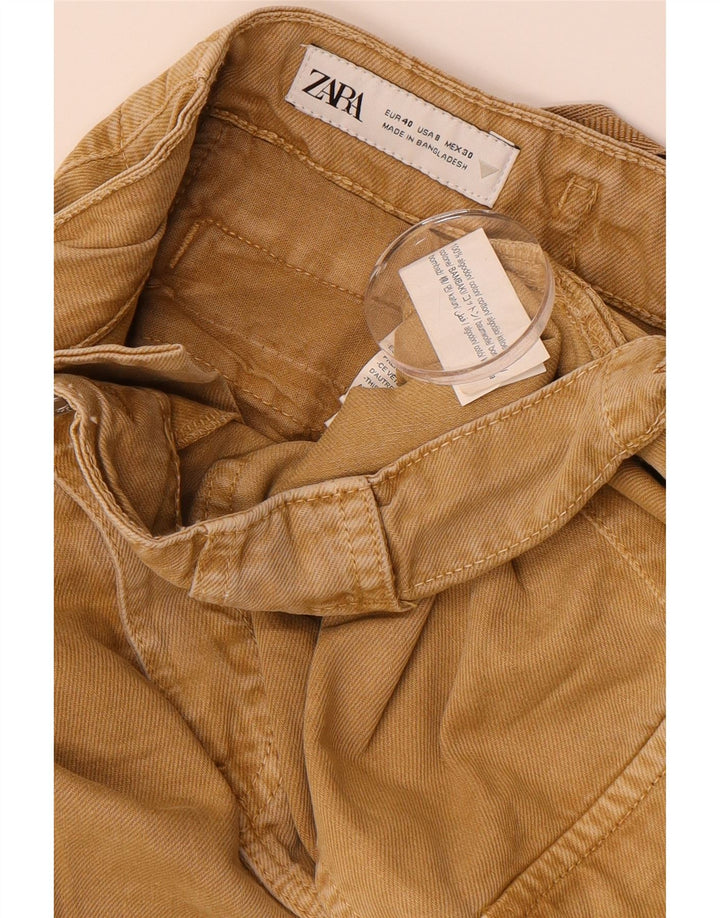 ZARA Womens Straight Cargo Trousers EU 40 Medium W30 L31 Beige Cotton Vintage Zara and Second-Hand Zara from Messina Hembry 