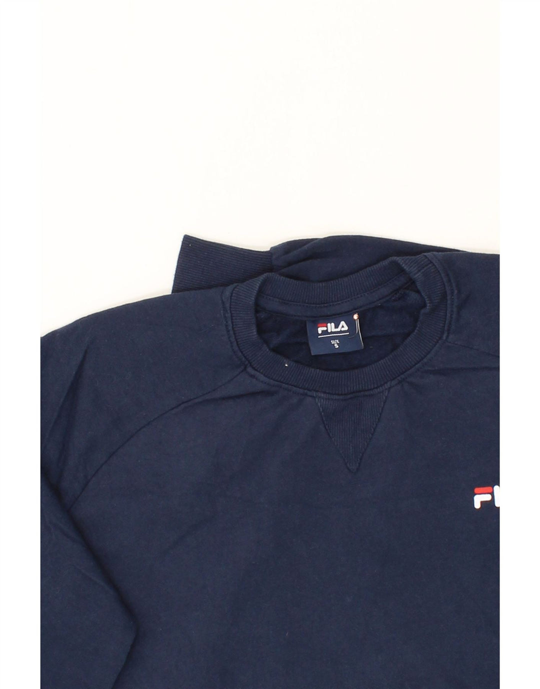 FILA Womens Sweatshirt Jumper UK 10 Small Navy Blue Cotton Vintage Fila and Second-Hand Fila from Messina Hembry 