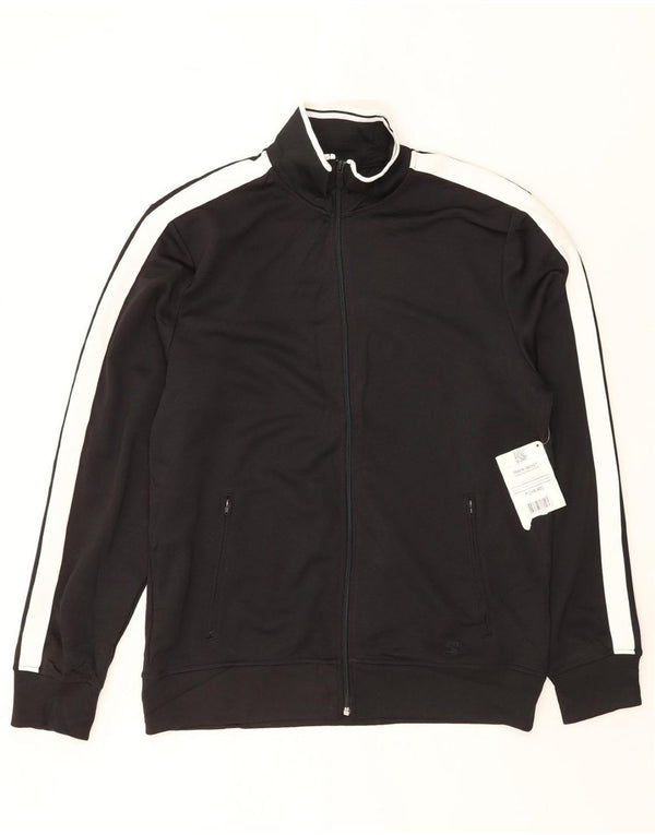 Starter Mens Tracksuit Top Jacket UK 38/40 Medium Black Colourblock
