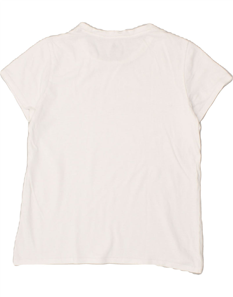 LEVI'S Womens Graphic T-Shirt Top UK 12 Medium White Vintage Levi's and Second-Hand Levi's from Messina Hembry 