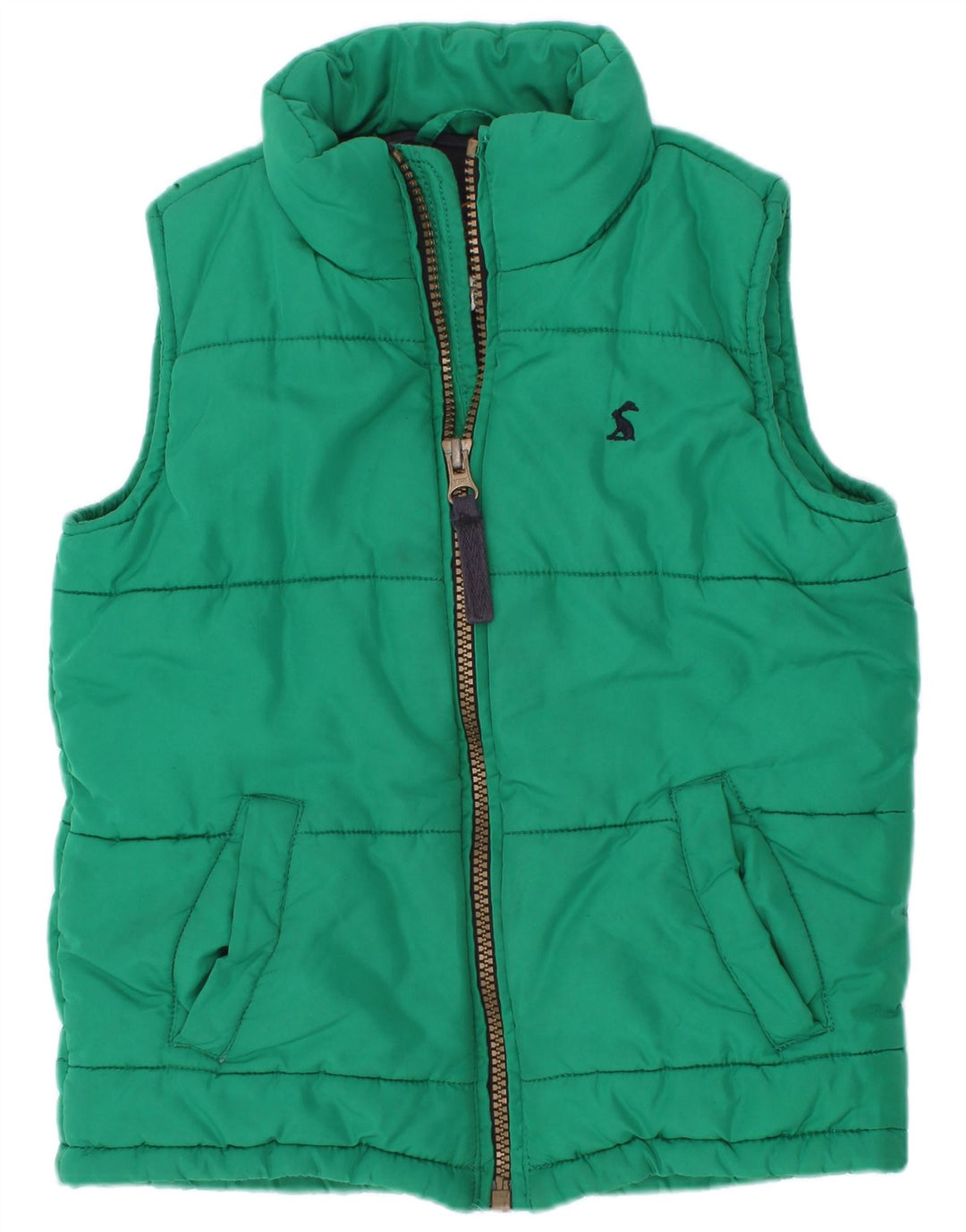 Joules Boys Padded Gilet 2-3 Years Green Polyester