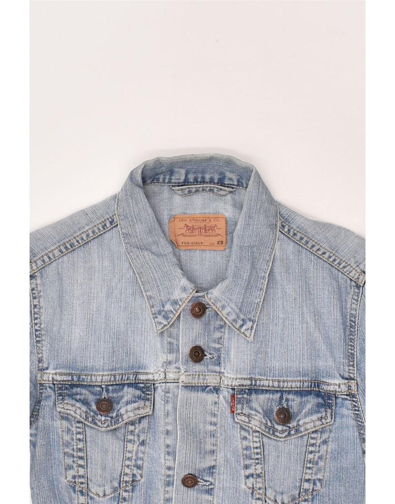 LEVI'S Girls Denim Jacket 7-8 Years XS Blue Cotton | Vintage Levi's | Thrift | Second-Hand Levi's | Used Clothing | Messina Hembry 