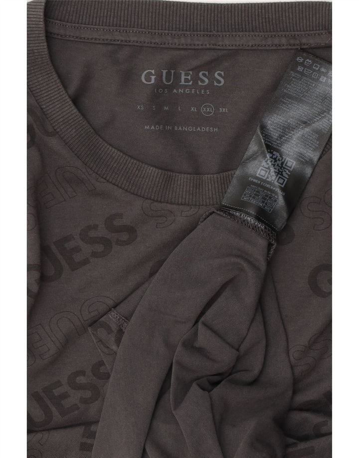Guess Mens Graphic T-Shirt Top 2XL Grey Cotton