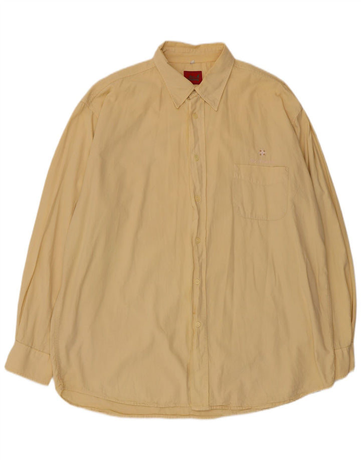 Best Company Mens Shirt XL Yellow Cotton