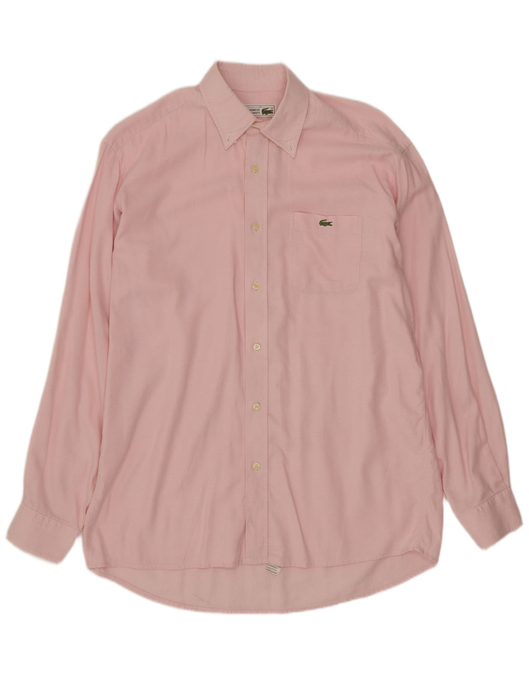LACOSTE Mens Shirt Size 40 Medium Pink Cotton