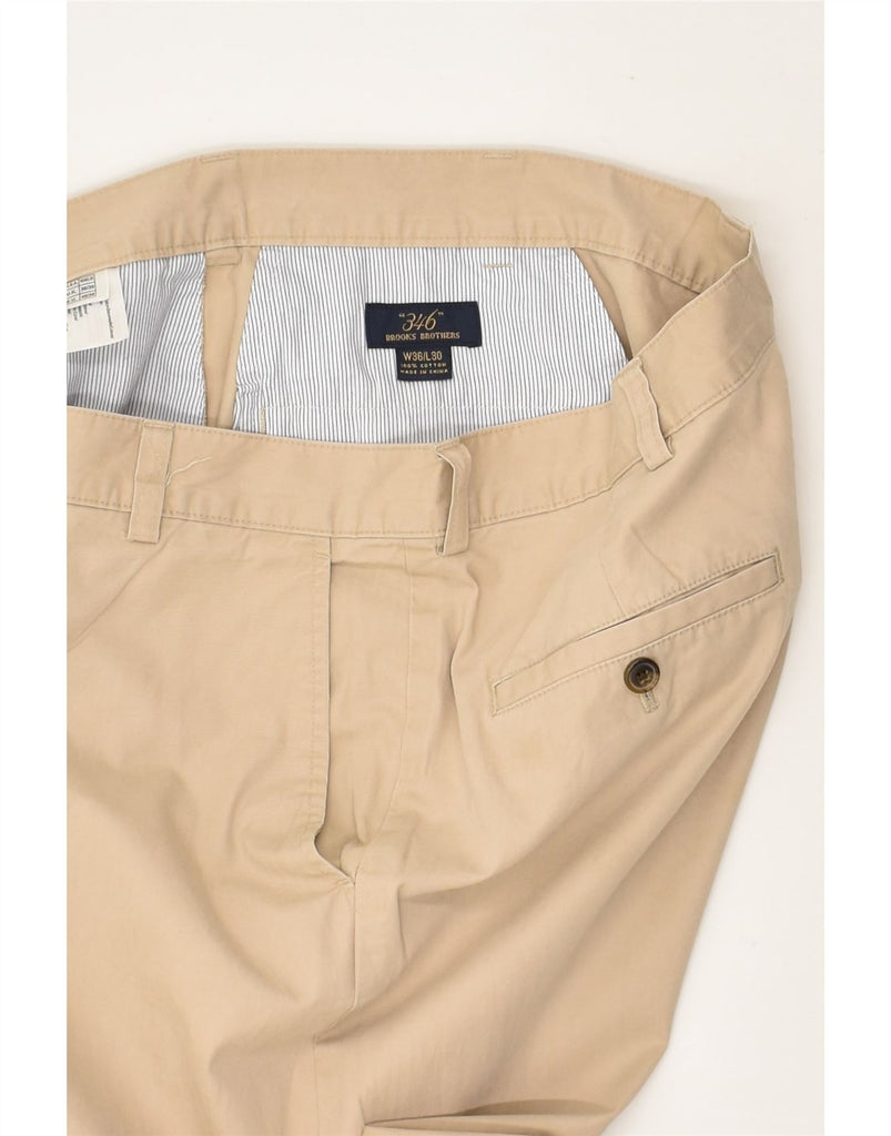 BROOKS BROTHERS Mens Straight Chino Trousers W36 L30 Beige Cotton | Vintage Brooks Brothers | Thrift | Second-Hand Brooks Brothers | Used Clothing | Messina Hembry 