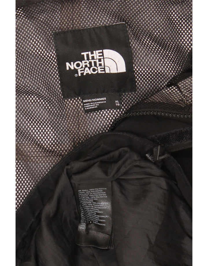 The North Face Mens Hooded Rain Jacket UK 42 XL Black Polyester