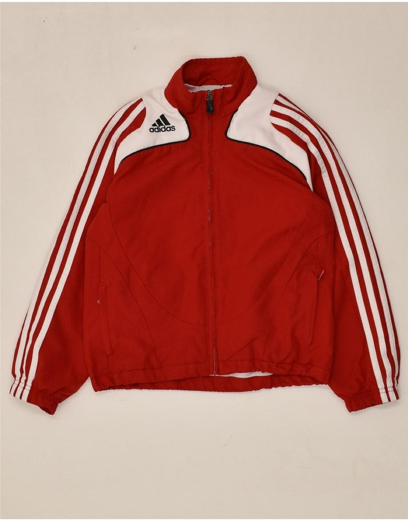 ADIDAS Boys Tracksuit Top Jacket 9-10 Years Red Polyester | Vintage Adidas | Thrift | Second-Hand Adidas | Used Clothing | Messina Hembry 