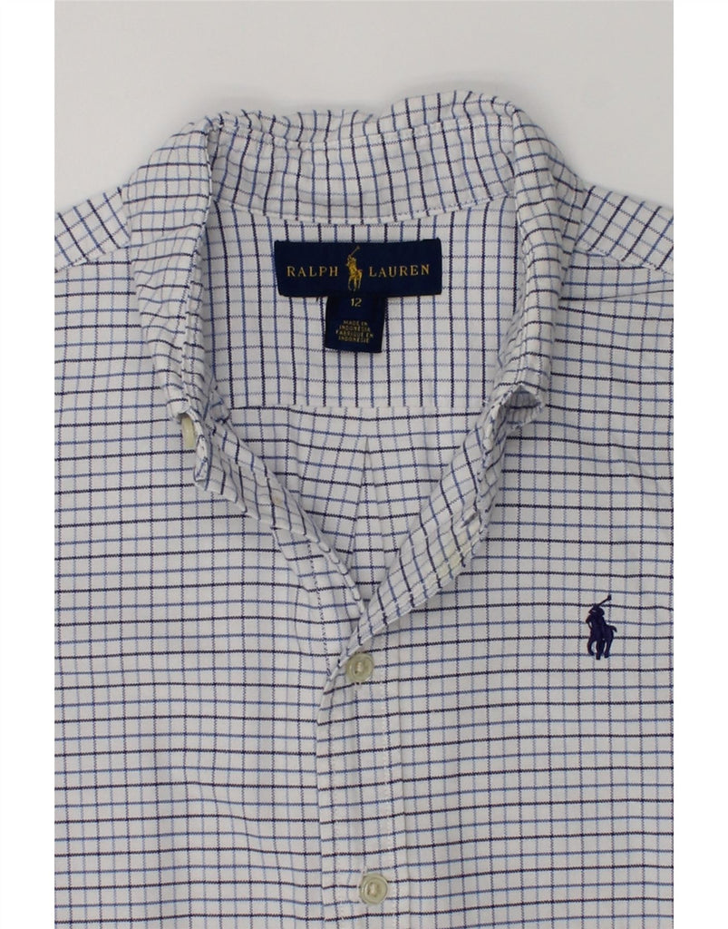 RALPH LAUREN Boys Shirt 11-12 Years Grey Check Cotton | Vintage Ralph Lauren | Thrift | Second-Hand Ralph Lauren | Used Clothing | Messina Hembry 