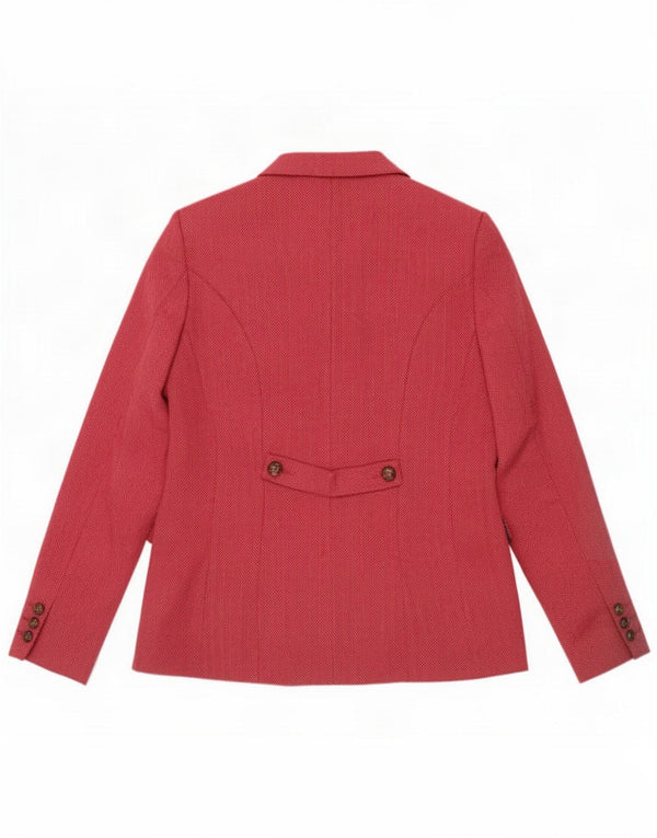 Joe Browns Womens Blazer Jacket UK 12 Medium Pink Herringbone Polyester