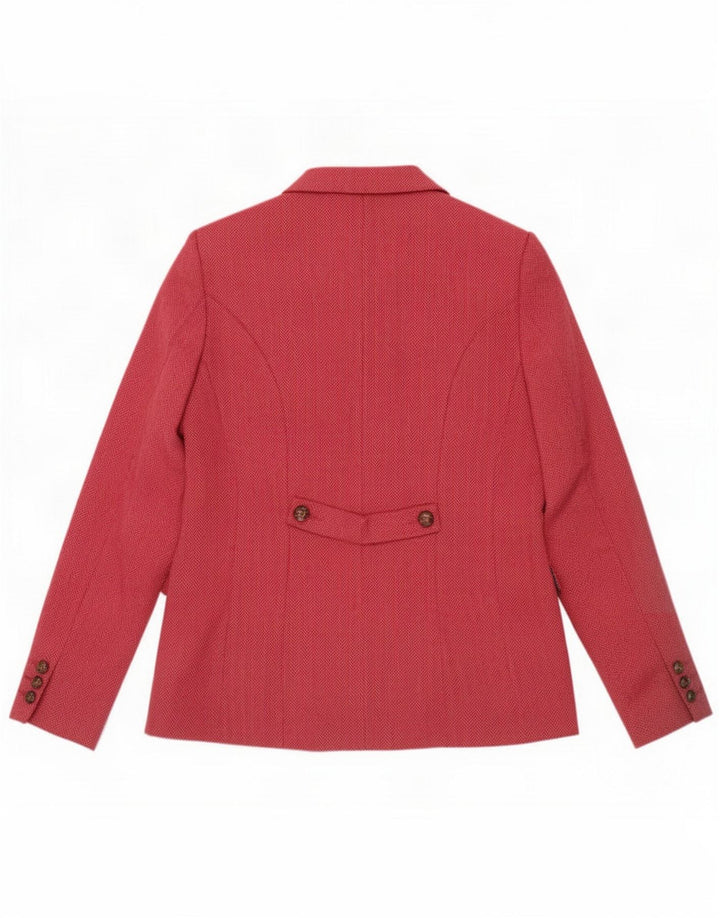 Joe Browns Womens Blazer Jacket UK 12 Medium Pink Herringbone Polyester