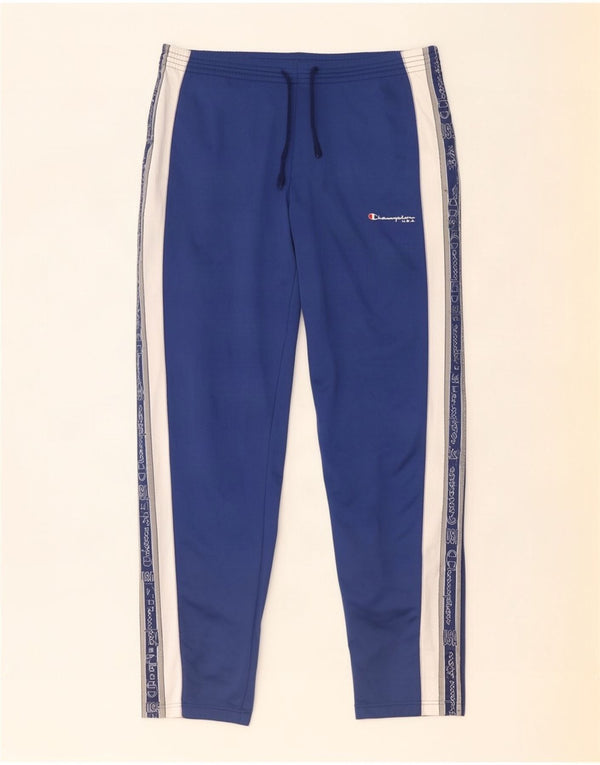 Champion Mens Graphic Tracksuit Trousers XL Blue Colourblock