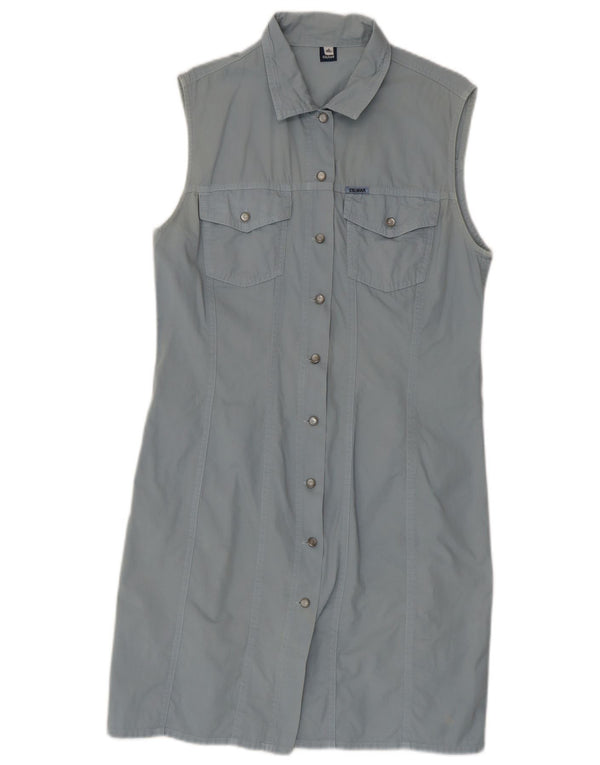 Colmar Womens Sleeveless Shirt Dress IT 46 Large Blue Cotton