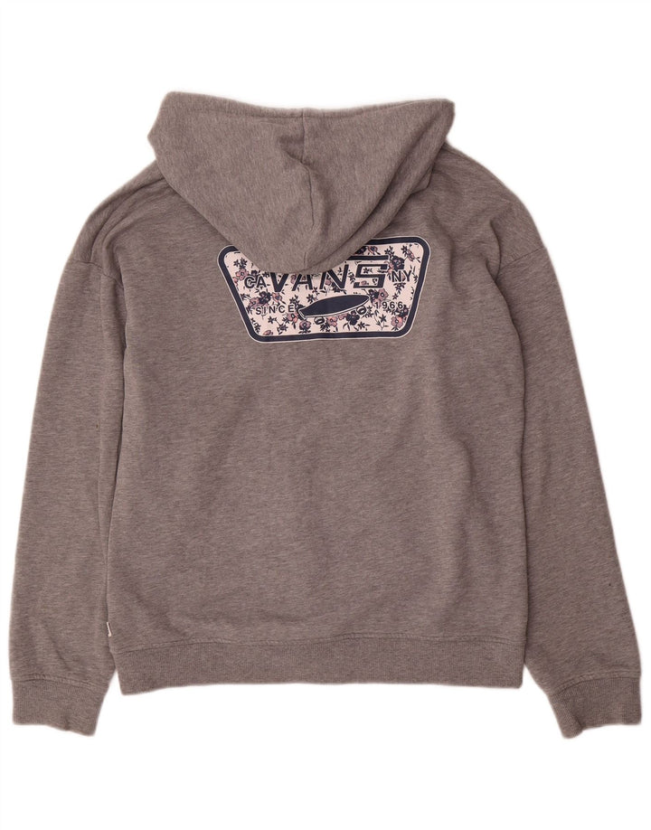 Vans Mens Graphic Zip Hoodie Sweater Medium Grey