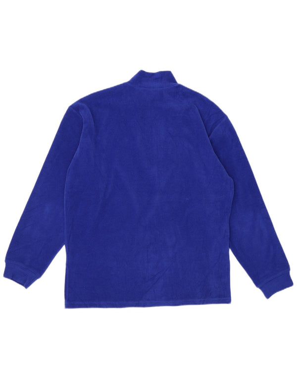 Fila Mens Zip Neck Fleece Jumper IT 48 Medium Blue Polyester